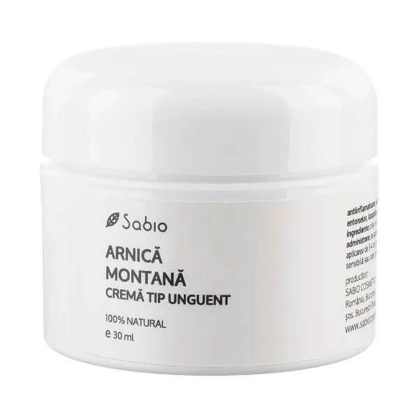 Cremă tip unguent cu arnică montană, 30 ml, Sabio