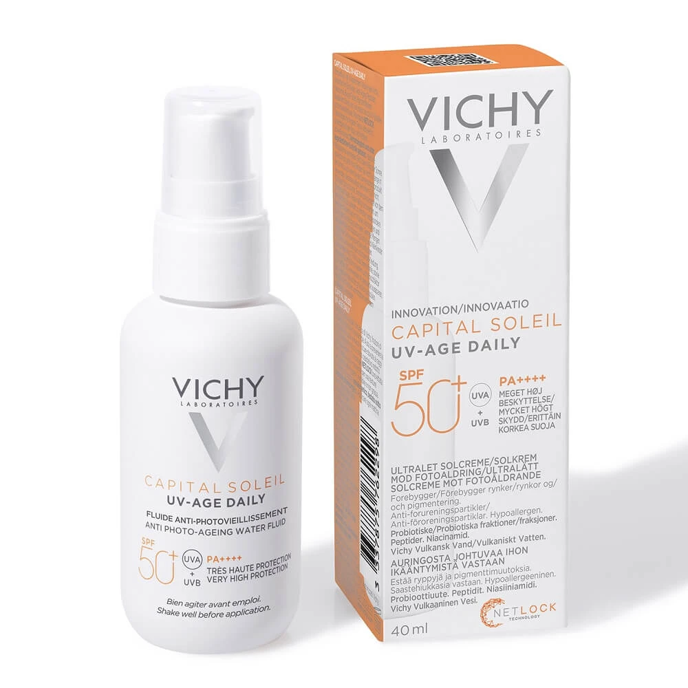 Fluid cu protecție solară SPF 50+ pentru față Capital Soleil, 40 ml, Vichy