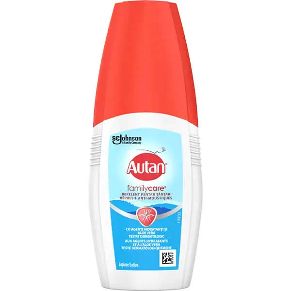 Loțiune spray împotriva țânțarilor cu Aloe Vera, Family Care, 100 ml, Autan