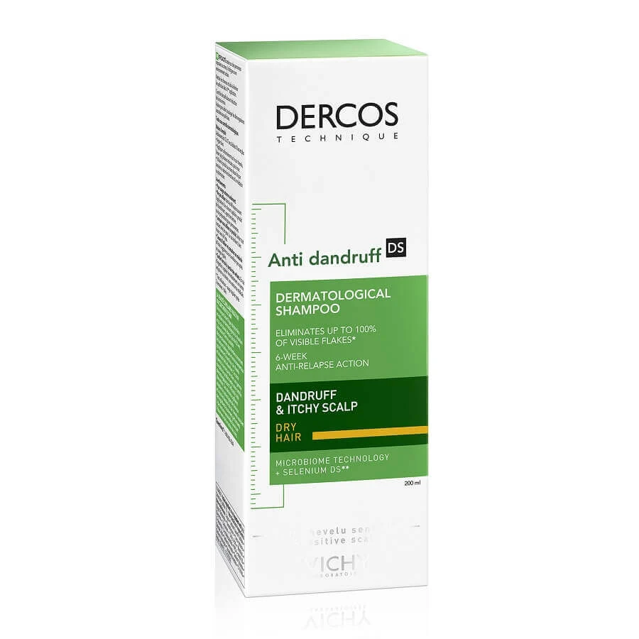 Şampon anti-mătreață pentru păr uscat Dercos, 200 ml, Vichy