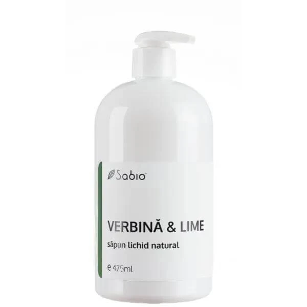 Săpun lichid natural cu verbină și lime, 475 ml, Sabio