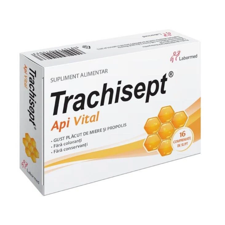 Trachisept Api Vital, 16 comprimate, Labormed