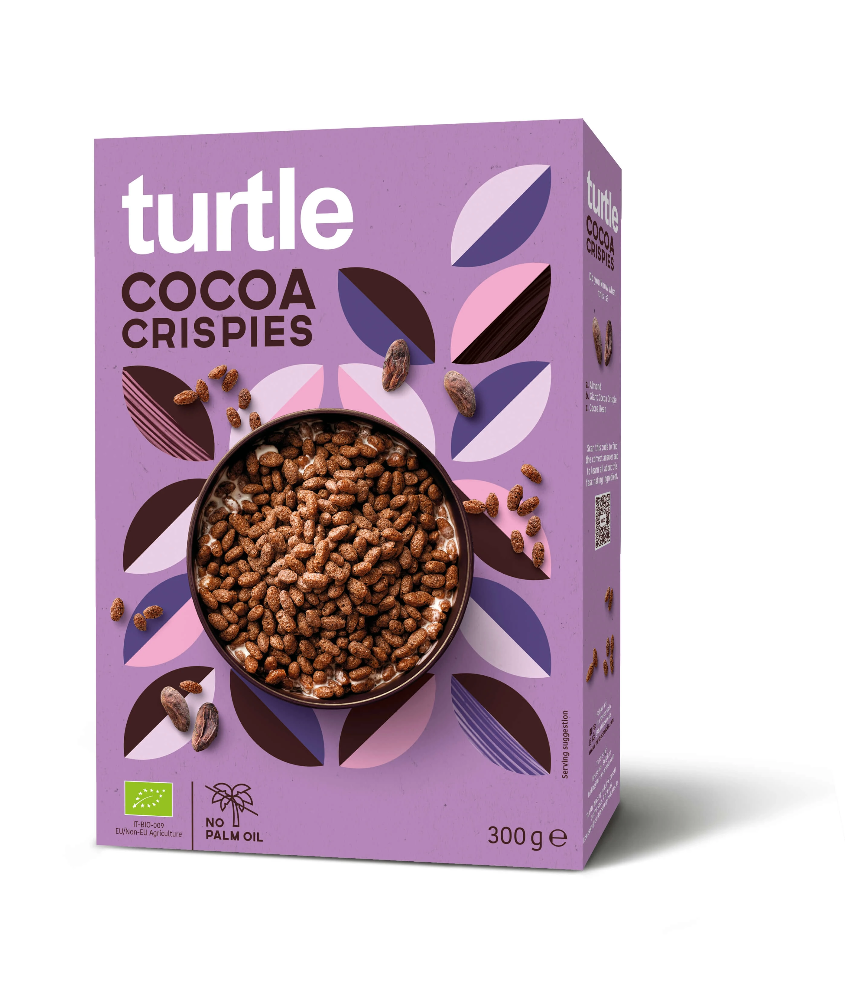 Cereale eco de orez crocante cu cacao, 300g, Turtle