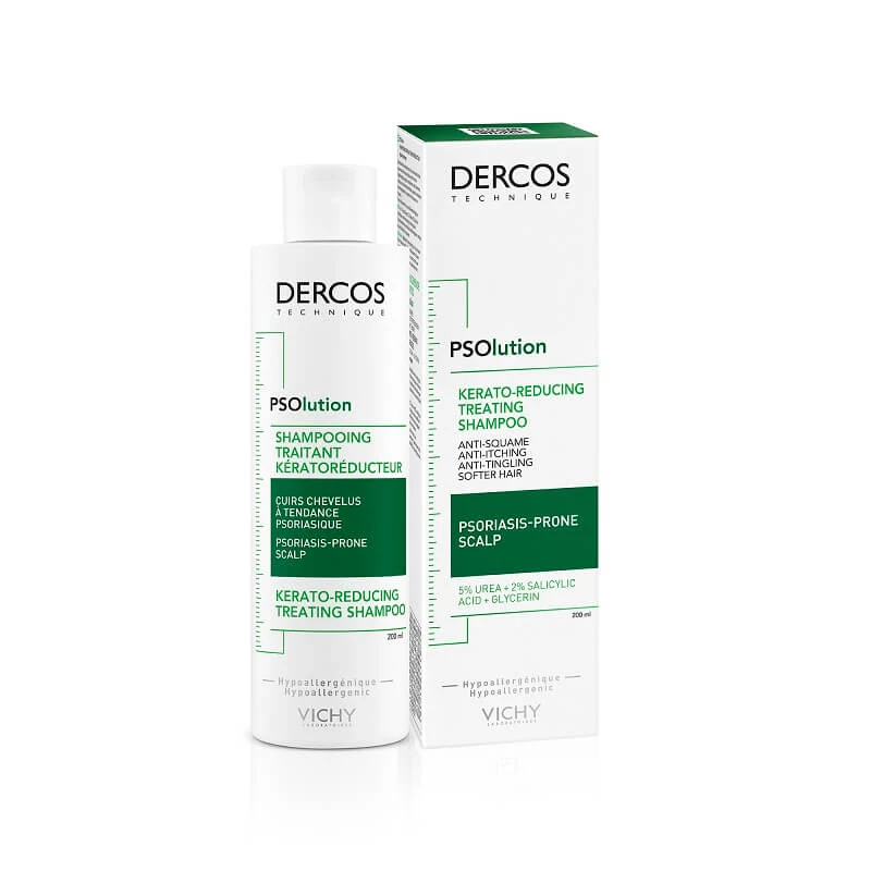 Șampon tratament keratoreductor Dercos PSOlution, 200 ml, Vichy 