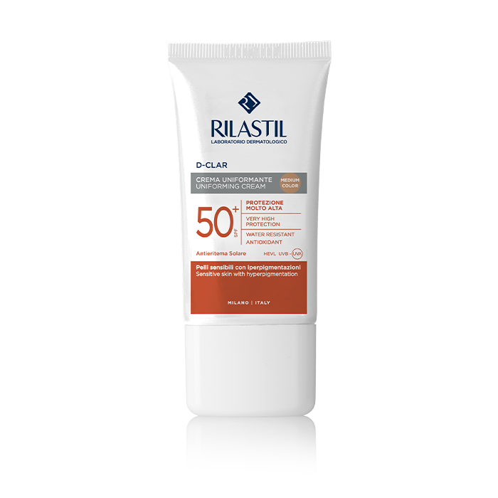 Crema colorata D-Clar pentru uniformizare cu SPF 50+ Sun System, 40ml, Rilastil