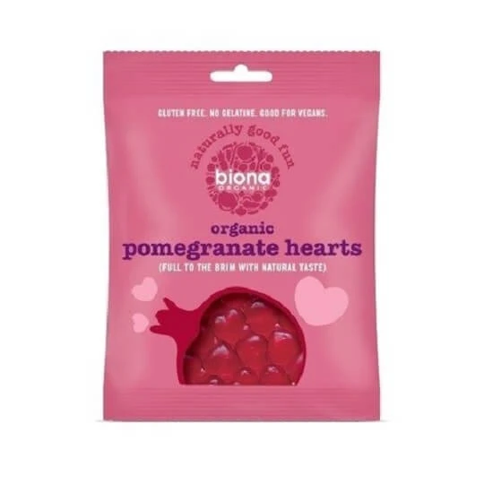 Jeleuri inimioare cu rodie, 75 gr, Biona