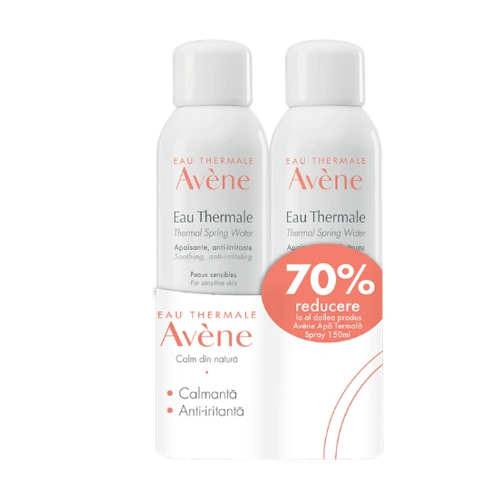 Pachet Apa Termala, 2 x 150 ml (70% reducere la al doilea produs),  Avene
