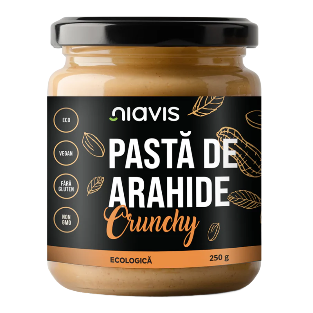 Pasta de Arahide Crunchy Ecologica BIO, 250g, Niavis