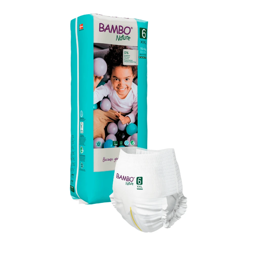 Scutece Pants eco nr 6, +18 kg, 38 bucăți, Bambo Nature