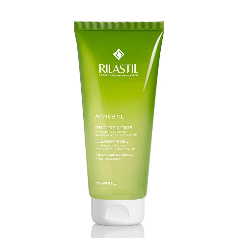 Gel curățare ten cu tendință acneică Rilastil Acnestil, 200 ml, Istituto Ganassini Spa di Ricerche