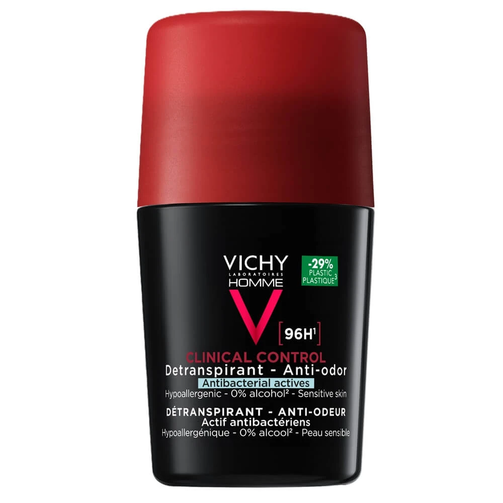 Deodorant roll-on antitranspirant 96h pentru bărbați Clinical Control, 50 ml, Vichy Homme