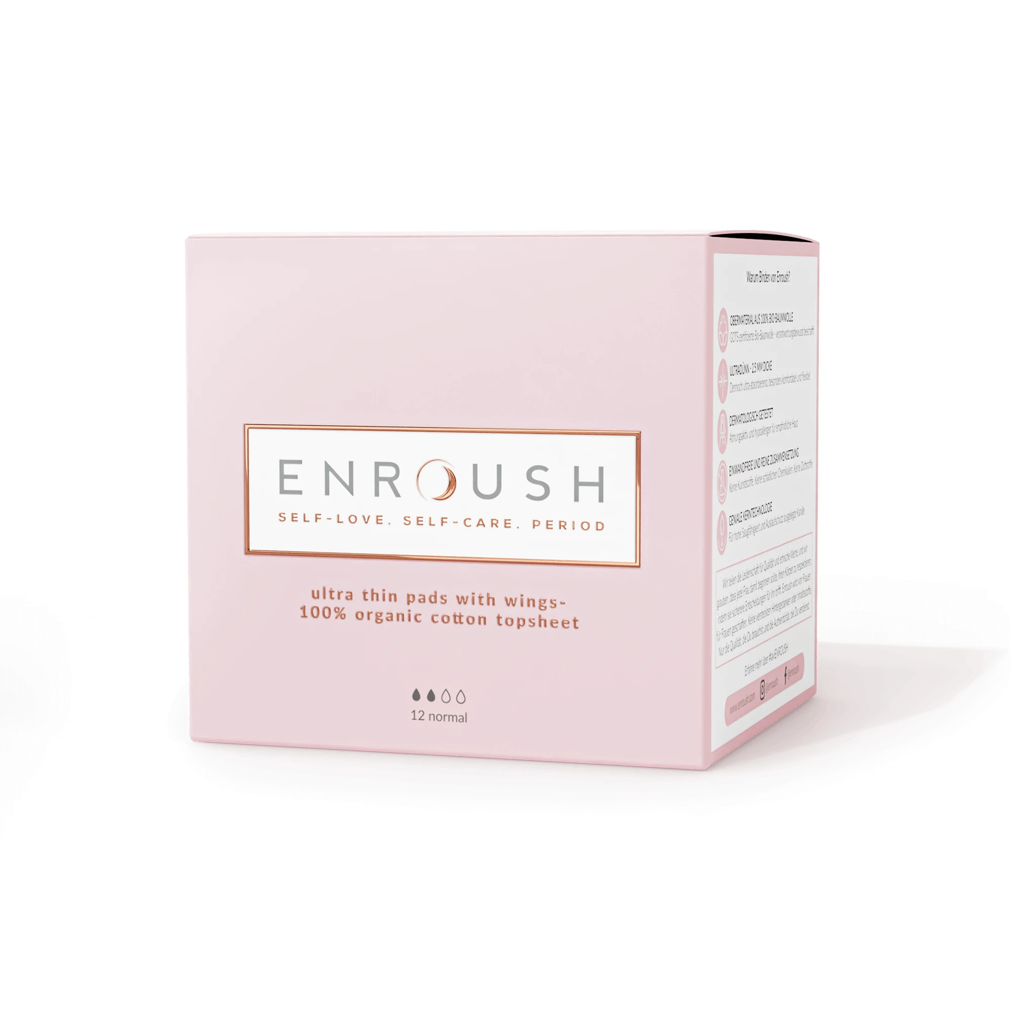 Enroush Absorbante Bumbac Organic Normale x 12buc