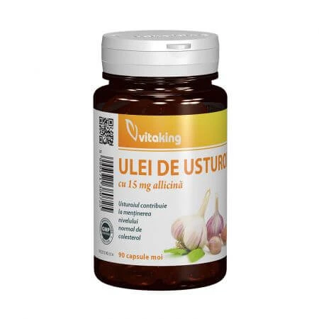 Ulei de usturoi, 30 mg, 90 capsule moi, VitaKing