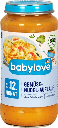 Babylove Meniu legume cu paste ECO, 12+, 250 g