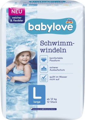 Babylove Scutec pentru înot, mărimea L, 12 buc