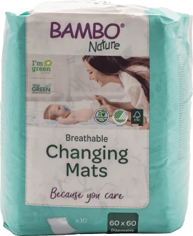 Bambo Nature Aleze pentru schimbarea bebeluşului 60x60, 10 buc