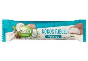 DmBio Baton din cocos cu lapte, 40 g