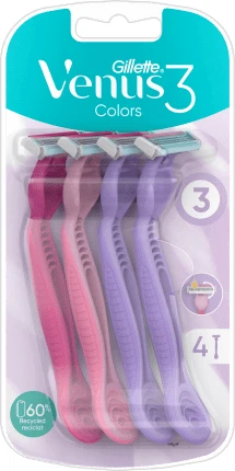Gillette Venus Aparat de ras cu trei lame, 4 buc