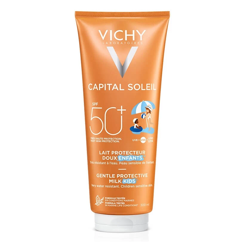 Lapte de protecție solară pentru copii cu SPF 50+ Capital Soleil, 300 ml, Vichy