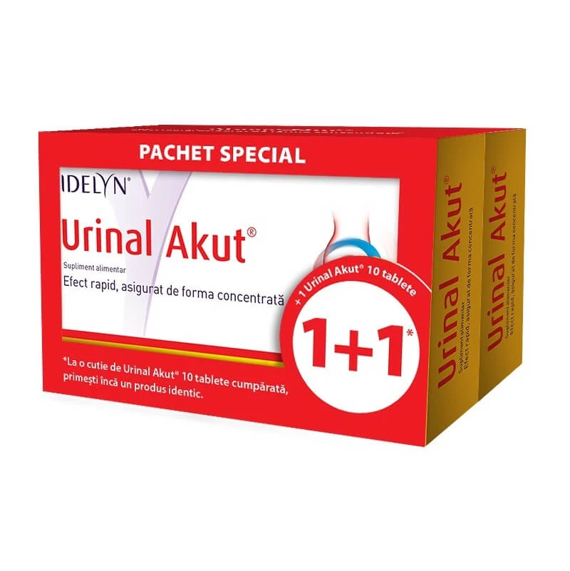 Pachet Urinal Akut Idelyn, 10 + 10 comprimate (1 + 1), Walmark