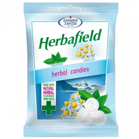Dropsuri cu aroma de menta si musetel, 85 g, Herbafield